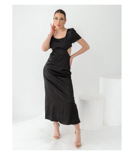 Glamorous Φόρεμα Σατέν Μαύρο - Jemila