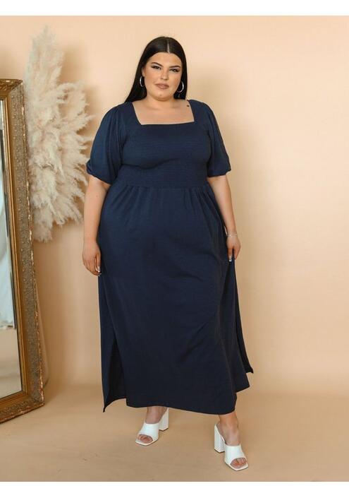 Vero Moda Φόρεμα Maxi Με Σφηκοφωλιά Μπλε - Buena Vista