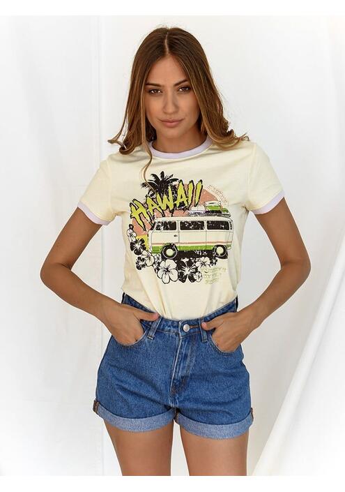 Brave Soul T-Shirt Με Στάμπα Κίτρινο - Catch The Bus
