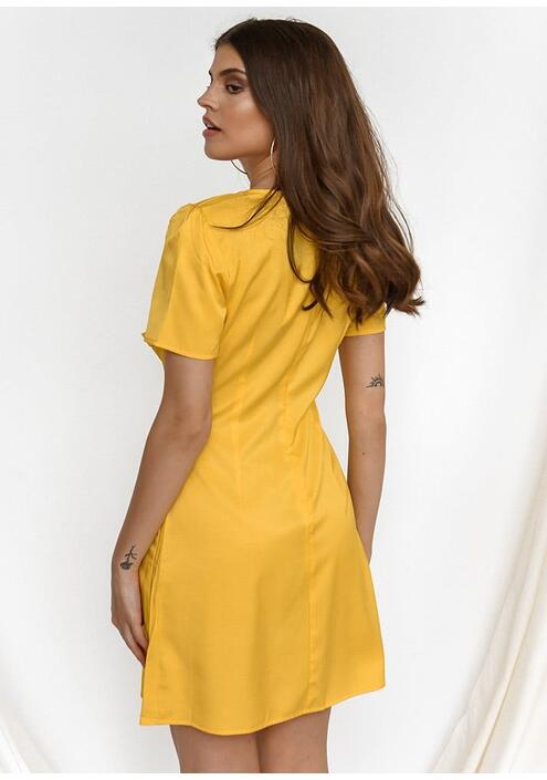 Glamorous Φόρεμα Κοντομάνικο Κίτρινο - La Paz