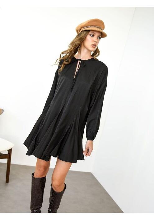 Glamorous Φόρεμα Μακρυμάνικο Μαύρο - Nespola