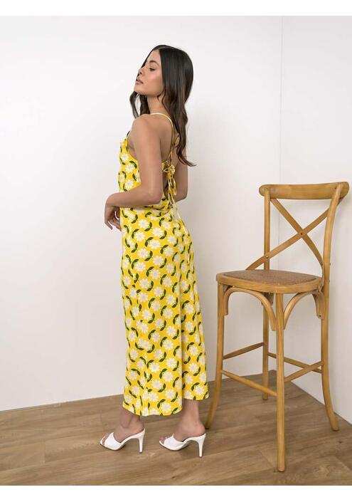 Glamorous Φόρεμα Maxi Floral Κίτρινο - Honey Bell