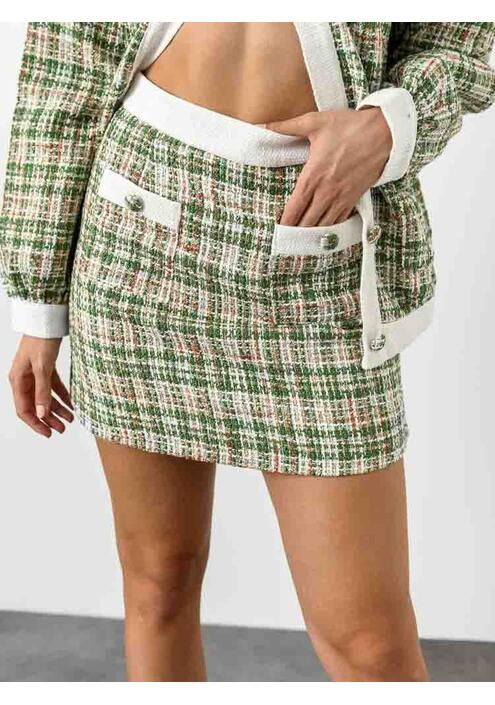 Glamorous Φούστα Mini Tweed Πράσινη - Style Session