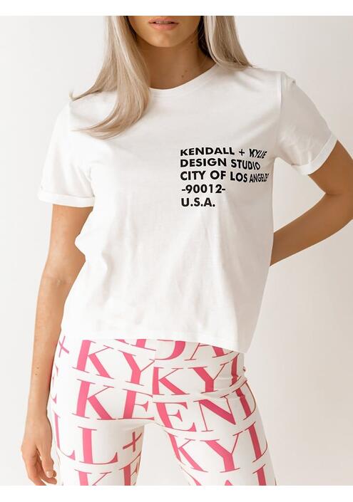 Kendall + Kylie T-Shirt Κοντομάνικο Λευκό - Keep On Confidence