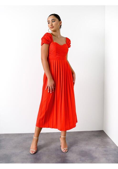 Little Mistress Φόρεμα Πλισέ Κόκκινο - Tetouan
