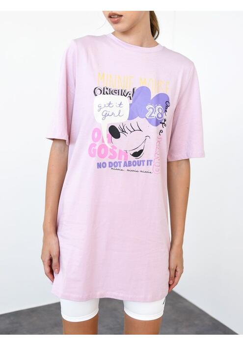 NOISY MAY T-Shirt Oversized Με Στάμπα Ροζ - Oh Gosh