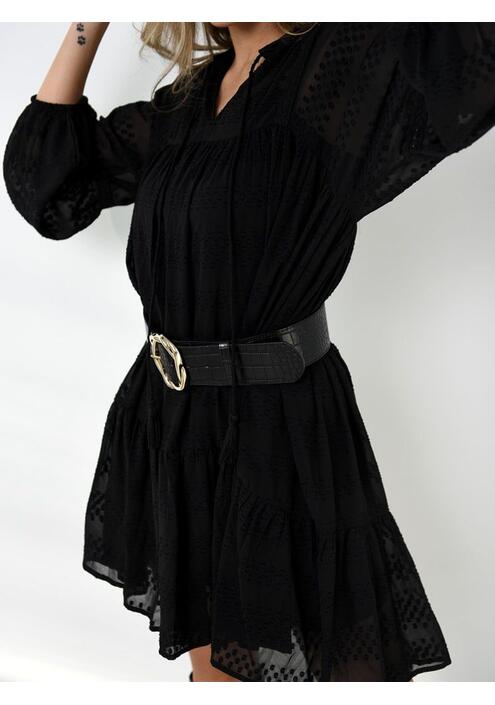 ONLY Φόρεμα Με Βολάν Μαύρο - Amperina