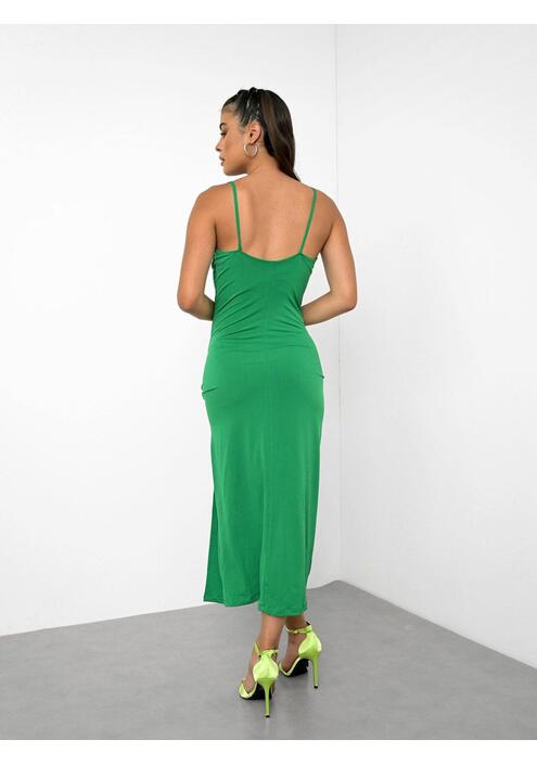 Φόρεμα Midi Με Τιράντες Πράσινο - Rabat