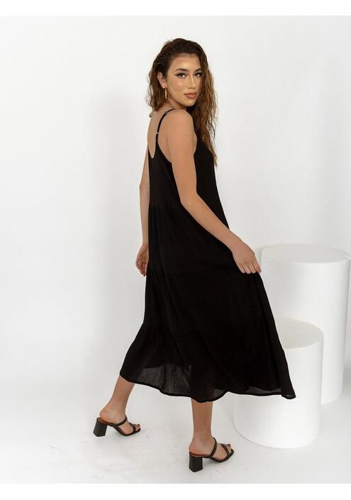 Vero Moda Φόρεμα Με Βολάν Μαύρο - Secret Garden