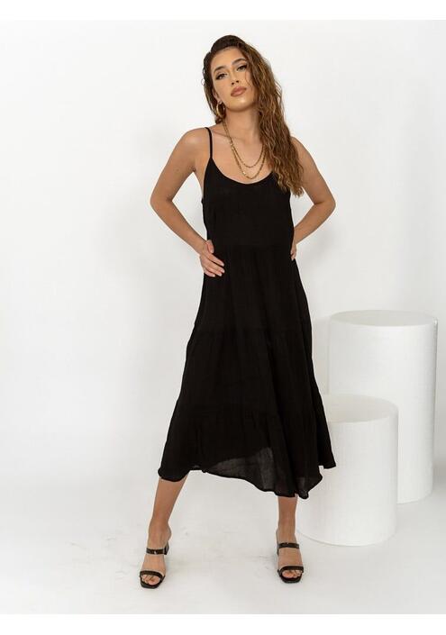 Vero Moda Φόρεμα Με Βολάν Μαύρο - Secret Garden