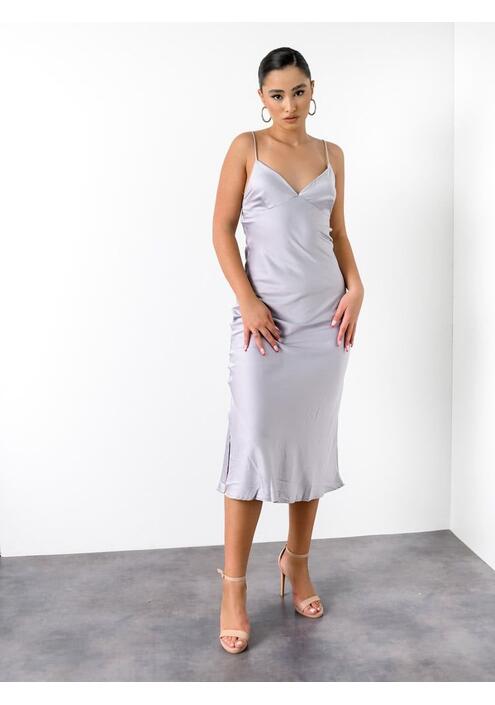 Vero Moda Φόρεμα Με Λεπτή Τιράντα Γκρι - Tintouf