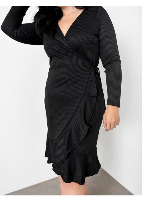 Vero Moda Φόρεμα Midi Ριπ Μαύρο - Primary