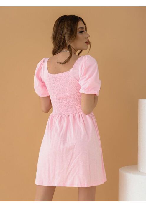 Vero Moda Φόρεμα Κοντομάνικο Σφηκοφωλιά Ροζ - Classy Moments