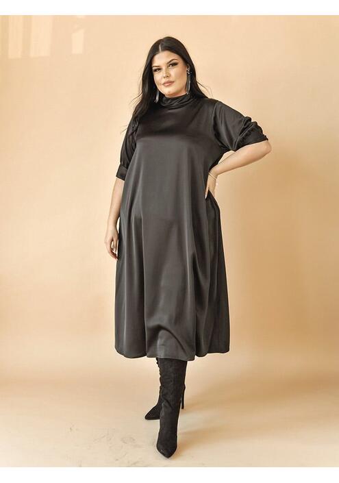 Vero Moda Φόρεμα Maxi Σατέν Μαύρο - Ostria
