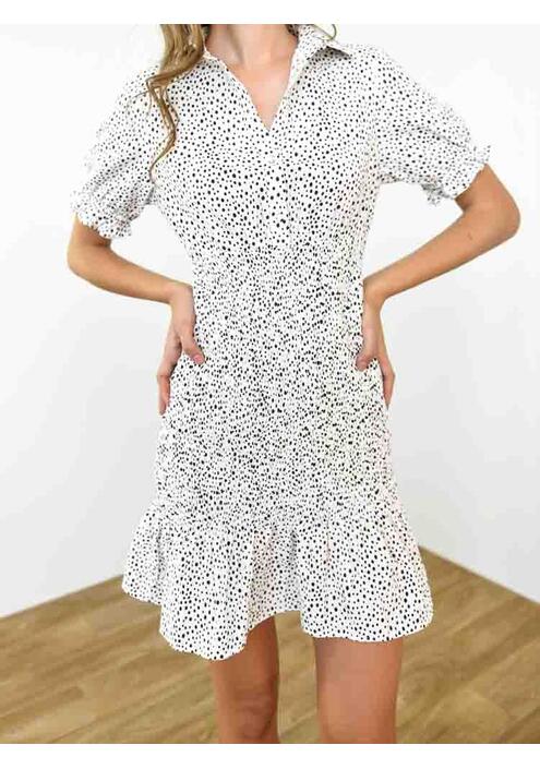 Vero Moda Φόρεμα Πουά Λευκό - Tarti