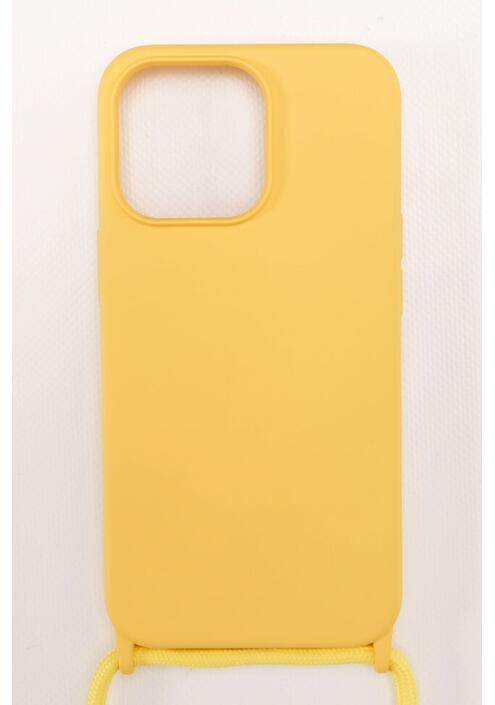 Silicone Case με Κορδόνι (IPhone13) - Κίτρινο