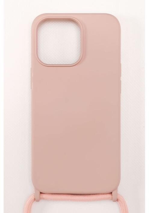 Silicone Case με Κορδόνι (IPhone13ProMax) - Ροζ