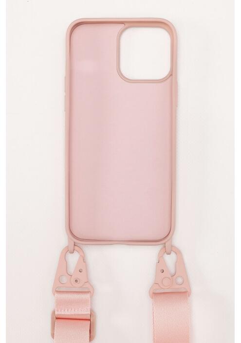 Silicone Case With Strap (IPhone13Pro Max) - Ροζ