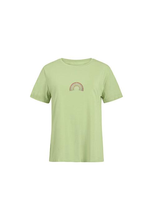 T-shirt με strass ουράνιο τόξο SM7616.4532+4