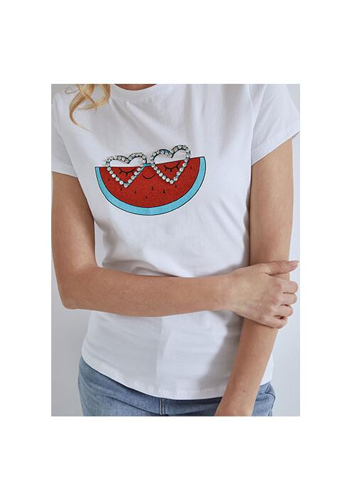 T-shirt καρπούζι με καρδιές SM7958.4963+1