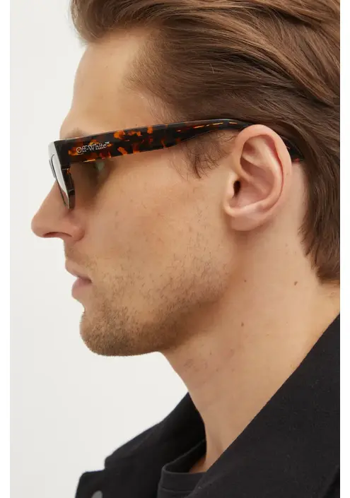 Γυαλιά ηλίου Off-White χρώμα: καφέ, OERI135_546055