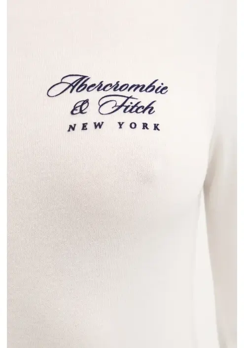 Μακρυμάνικο Abercrombie & Fitch χρώμα: μπεζ, KI157-4309