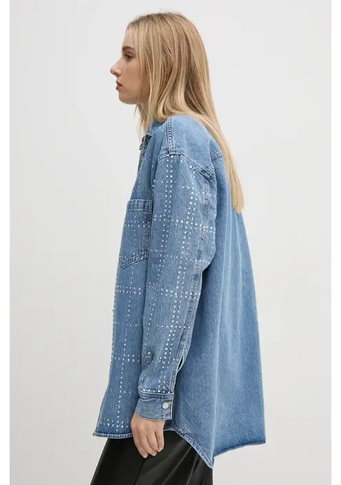 Πουκάμισο Pepe Jeans OVERSHIRT GLITTER PL304958