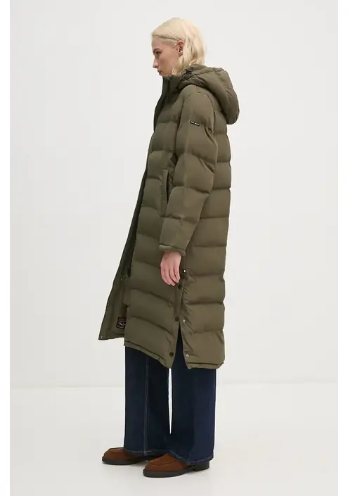 Μπουφάν Pepe Jeans BIBI LONG χρώμα: πράσινο, PL402437