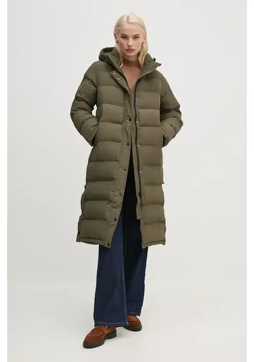 Μπουφάν Pepe Jeans BIBI LONG χρώμα: πράσινο, PL402437