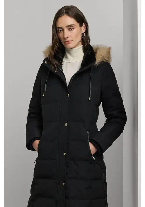 Μπουφάν με επένδυση από πούπουλα Lauren Ralph Lauren χρώμα: μαύρο, 297957509
