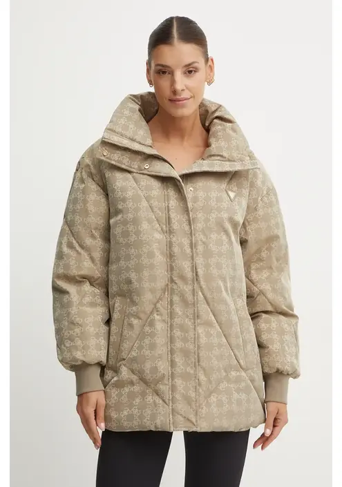 Μπουφάν Guess χρώμα: μπεζ, V4BL01 WGLW2