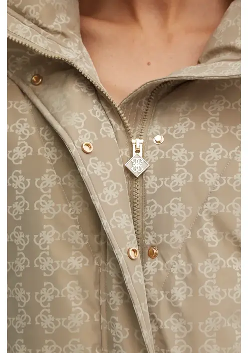 Μπουφάν Guess χρώμα: μπεζ, V4BL01 WGLW2