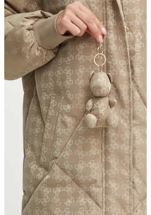 Μπουφάν Guess χρώμα: μπεζ, V4BL01 WGLW2