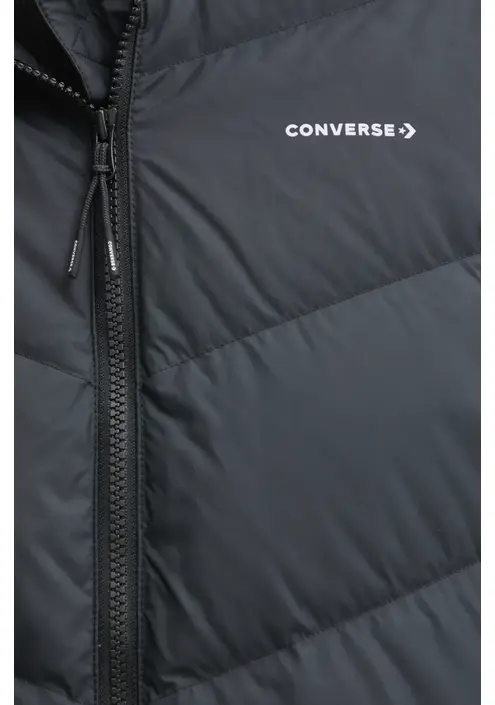 Μπουφάν με επένδυση από πούπουλα Converse χρώμα: μαύρο, 10026922-A02