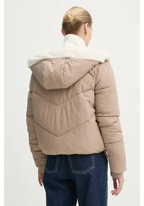 Μπουφάν Hollister Co. χρώμα: μπεζ, KI344-4604