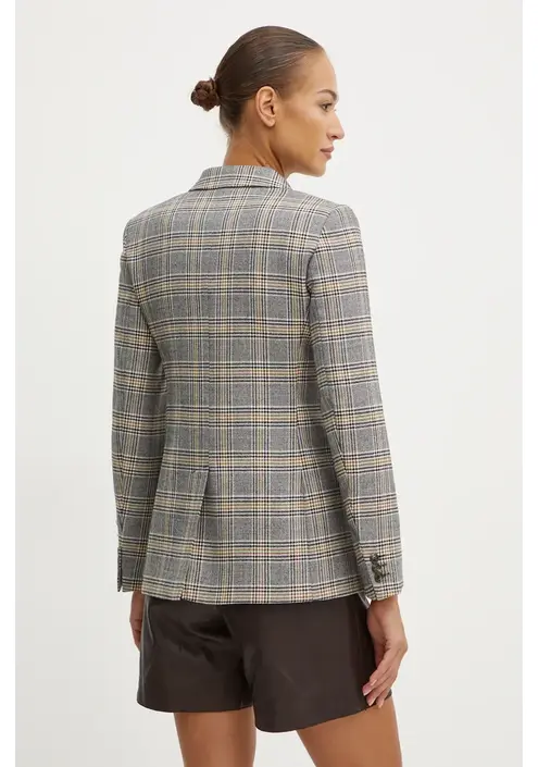 Μάλλινο σακάκι Weekend Max Mara χρώμα: μαύρο, 2425046052600