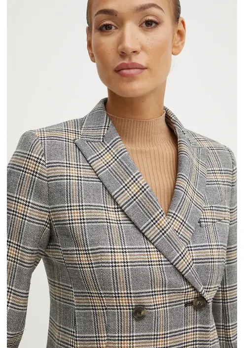 Μάλλινο σακάκι Weekend Max Mara χρώμα: μαύρο, 2425046052600
