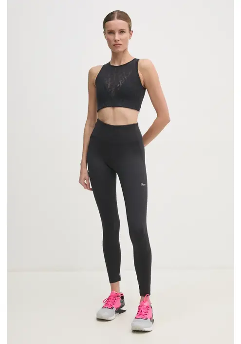 Κολάν προπόνησης Reebok LUX Collection χρώμα: μαύρο, 100205639