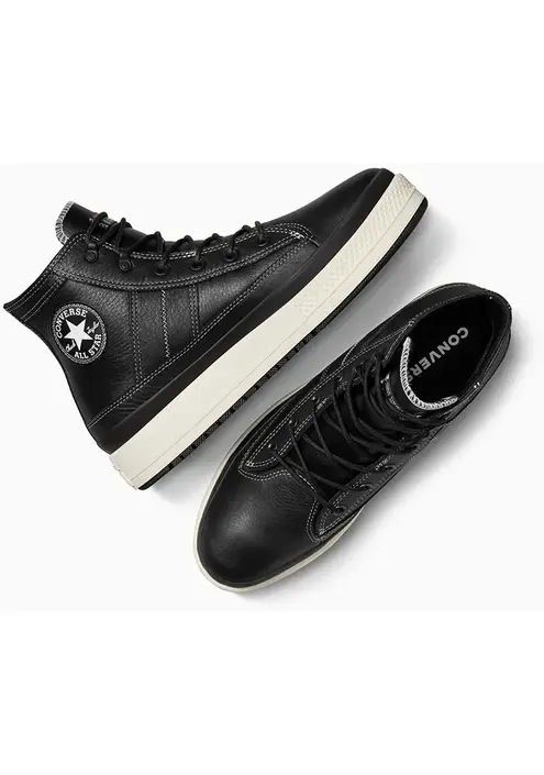 Δερμάτινα αθλητικά παπούτσια Converse Chuck Taylor All Star Equip Waterproof χρώμα: μαύρο, A08555C