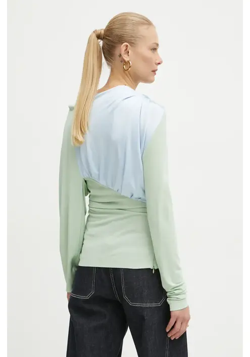 Μπλουζάκι Victoria Beckham χρώμα: πράσινο, 1125WTP006017A