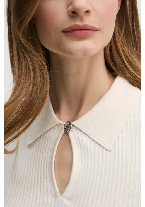 Πουλόβερ Guess χρώμα: μπεζ, W5RR10 Z2Y72