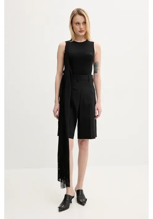 Top MM6 Maison Margiela χρώμα: μαύρο, S52NL0069.MTJ017