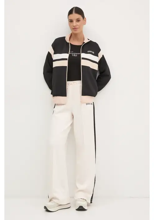 Μπλούζα Guess SUZANNE χρώμα: μαύρο, V5RQ00 KCO72