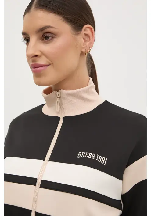 Μπλούζα Guess SUZANNE χρώμα: μαύρο, V5RQ00 KCO72
