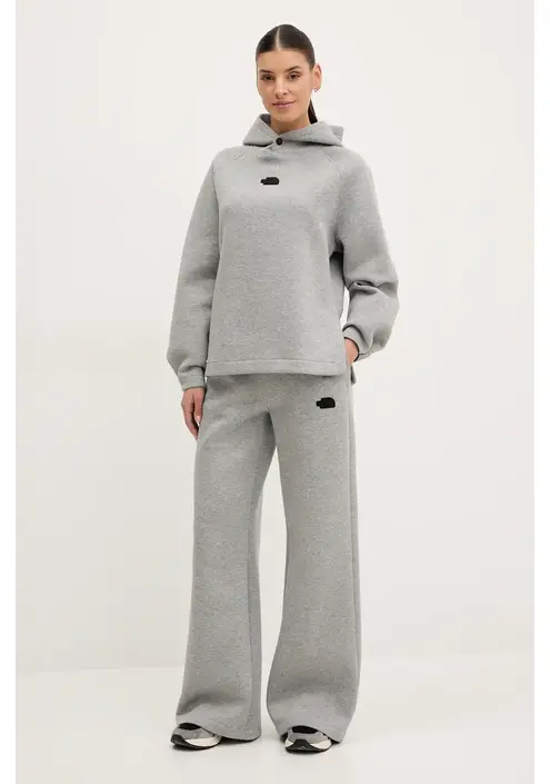Μπλούζα The North Face Relaxed χρώμα: γκρι, με κουκούλα, NF0A89C0EC41