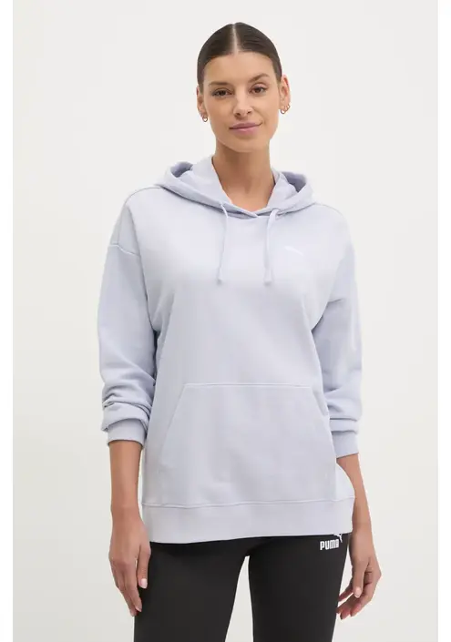 Μπλούζα Puma χρώμα: μπλε, με κουκούλα, 684977