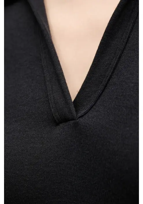 Μακρυμάνικο Abercrombie & Fitch χρώμα: μαύρο, KI139-5208