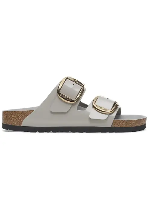 Δερμάτινες παντόφλες Birkenstock Arizona Big Buckle γυναικείες, χρώμα: γκρι, 1029346