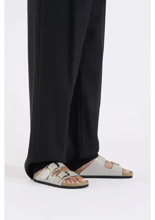 Δερμάτινες παντόφλες Birkenstock Arizona Big Buckle γυναικείες, χρώμα: γκρι, 1029346