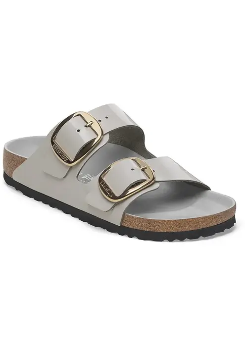 Δερμάτινες παντόφλες Birkenstock Arizona Big Buckle γυναικείες, χρώμα: γκρι, 1029346